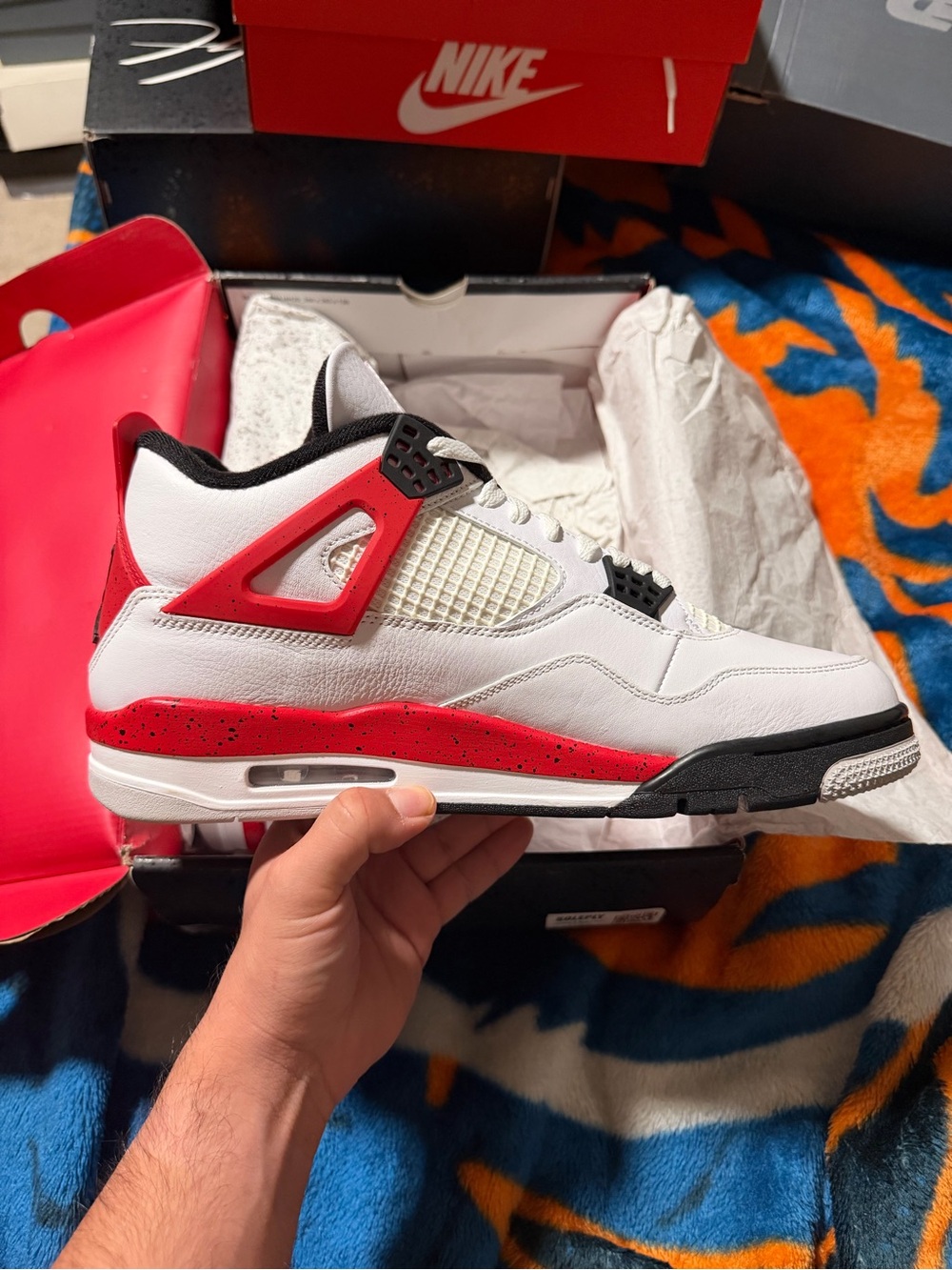 Jordan 4 Retro ‘Red Cement’ Men’s Mid Top White/Red/Black DH6927-161
